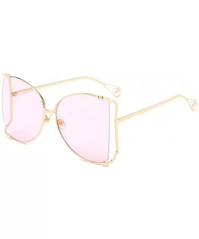 Oversized Sunglasses for Women Semi Rimless Shades - A - CP18S2RXSHK $5.34 Rimless