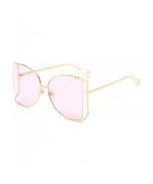 Oversized Sunglasses for Women Semi Rimless Shades - A - CP18S2RXSHK $5.34 Rimless