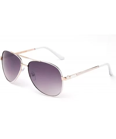 Ableton" - Aviator Classy Design Vintage Fashion Sunglasses for Men and Women - Gold/White/Purple - CH12M436OCZ $7.22 Aviator