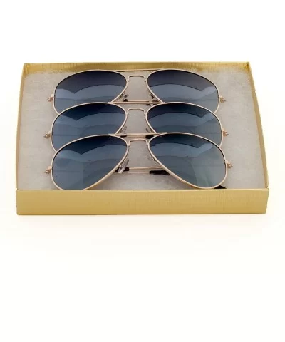 Classic Tear Drop Mirror Lens Aviator Sunglasses - All Gold - CE11KTIIFED $6.17 Aviator