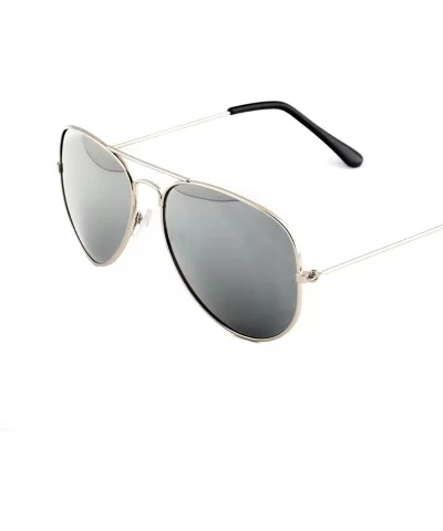 Classic Tear Drop Mirror Lens Aviator Sunglasses - All Gold - CE11KTIIFED $6.17 Aviator