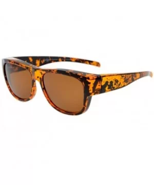 Polarized Fitover Sunglasses for Wear Over Glasses (Amber Tortoise/Brown Lenses) - S022 Amber Tortoise - CL18443HGWS $9.63 Re...