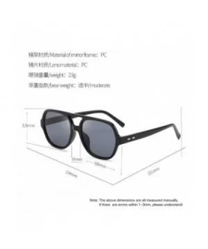 Ocean proof UV proof sunglasses polygonal transparent - Black Frame Gray Tablets - CN190OZ9IMT $3.55 Sport