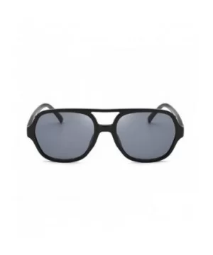 Ocean proof UV proof sunglasses polygonal transparent - Black Frame Gray Tablets - CN190OZ9IMT $3.55 Sport