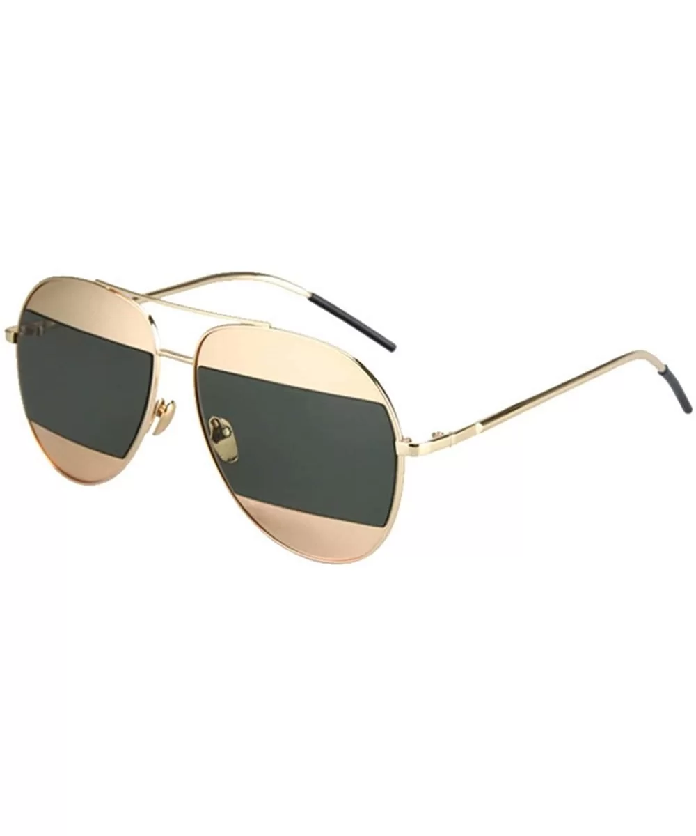 Women's Metal Fashion Cateye Aviators retro mirror lens Sunglasses - CW188NTEU29 $6.46 Aviator