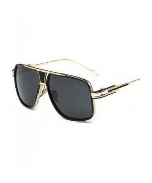 Sunglasses Men Sun Glasses Square Sunglasses - Gold Clear - CQ194O2Z7T7 $23.72 Square