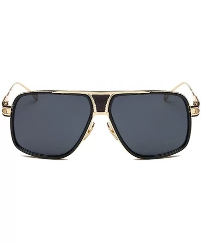 Sunglasses Men Sun Glasses Square Sunglasses - Gold Clear - CQ194O2Z7T7 $23.72 Square