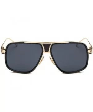 Sunglasses Men Sun Glasses Square Sunglasses - Gold Clear - CQ194O2Z7T7 $23.72 Square