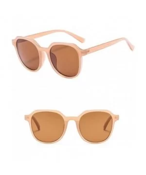 Classic Round Retro Plastic Frame Vintage Women's Sunglasses - Brown - CH199L87Y5Q $5.14 Round