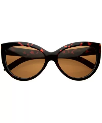 High Temple Bold Retro Womens Mod Updated Cat Eye Sunglasses (Tortoise Brown) - CA116Q2J10D $8.89 Cat Eye