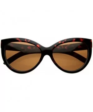 High Temple Bold Retro Womens Mod Updated Cat Eye Sunglasses (Tortoise Brown) - CA116Q2J10D $8.89 Cat Eye