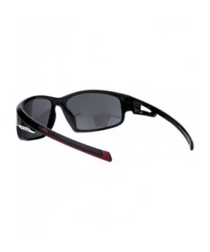 Xloop Sunglasses Mens Wrap Around Rectangular Sporty Frame UV 400 - Black Red - CC18OAYRWD3 $8.24 Wrap