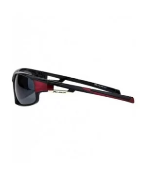 Xloop Sunglasses Mens Wrap Around Rectangular Sporty Frame UV 400 - Black Red - CC18OAYRWD3 $8.24 Wrap