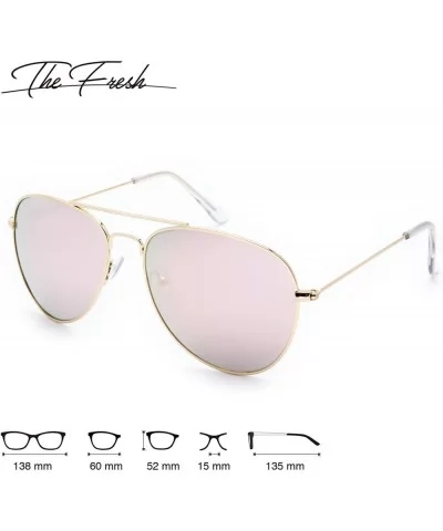 Classic Metal Frame Mirror Lens Aviator Sunglasses with Gift Box - 04-gold - CB18O3ZE94T $9.45 Aviator