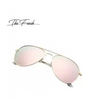 Classic Metal Frame Mirror Lens Aviator Sunglasses with Gift Box - 04-gold - CB18O3ZE94T $9.45 Aviator