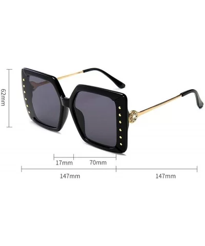 Sunglasses Designer Oversized Glasses Diamond - Brown - CJ18WT8CNKA $7.97 Oversized