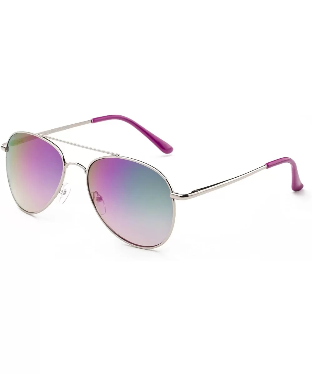 "Classik" Classic Pilot Style Sunglasses with Gradient Lenses - Hot Pink/Pink - C612MF2A5QP $5.63 Aviator