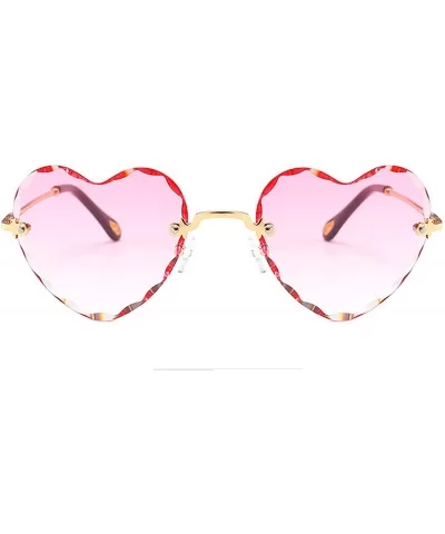 Women Polarized Sunglasses PC Lens Heart Rimless UV400 Protection Fashion Glasses for Driving - Hiking - Sports - C218TNCAWHY...