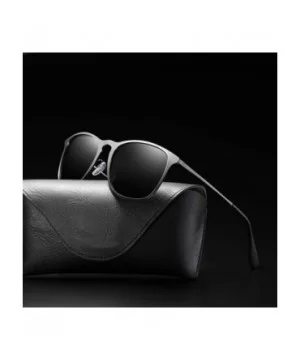 Sunglasses Unisex Polarized UV Protection Fishing and Outdoor Driving Glasses Retro Metal Square Fraframe - CU18W3C78G3 $21.0...