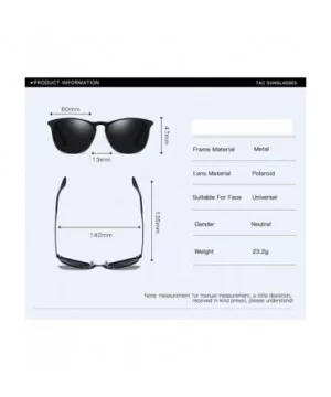 Sunglasses Unisex Polarized UV Protection Fishing and Outdoor Driving Glasses Retro Metal Square Fraframe - CU18W3C78G3 $21.0...