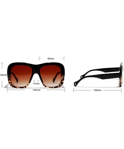 2019 new trend big frame square fashion trend hip hop club brand designer luxury sunglasses UV400 - Leopard&tea - CR18NKECEGW...