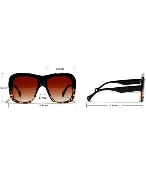 2019 new trend big frame square fashion trend hip hop club brand designer luxury sunglasses UV400 - Leopard&tea - CR18NKECEGW...