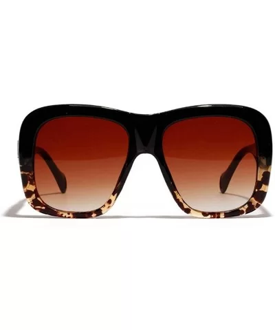 2019 new trend big frame square fashion trend hip hop club brand designer luxury sunglasses UV400 - Leopard&tea - CR18NKECEGW...