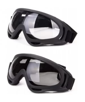 Snowboard Protection Windproof Motorcycle - Transparent+Gray - CO18KQ2Q7KR $11.09 Goggle