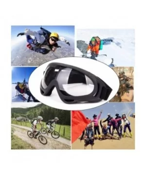 Snowboard Protection Windproof Motorcycle - Transparent+Gray - CO18KQ2Q7KR $11.09 Goggle