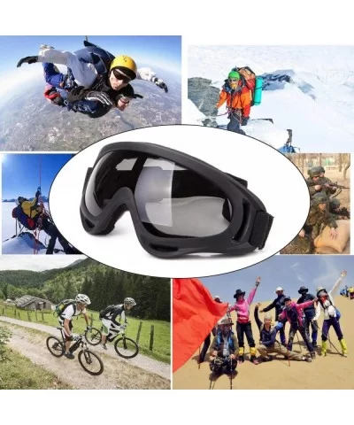 Snowboard Protection Windproof Motorcycle - Transparent+Gray - CO18KQ2Q7KR $11.09 Goggle