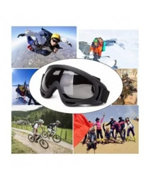 Snowboard Protection Windproof Motorcycle - Transparent+Gray - CO18KQ2Q7KR $11.09 Goggle