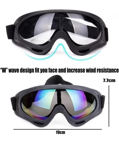 Snowboard Protection Windproof Motorcycle - Transparent+Gray - CO18KQ2Q7KR $11.09 Goggle