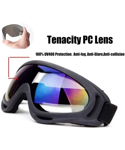 Snowboard Protection Windproof Motorcycle - Transparent+Gray - CO18KQ2Q7KR $11.09 Goggle