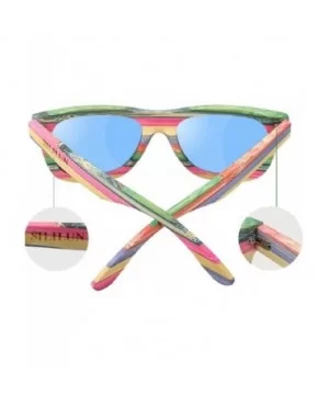 Bamboo Sunglasses Polarized Women Lightweight Colorful Wood Sunglasses that Floating Outdoor - Blue - C118544RARR $23.30 Wayf...