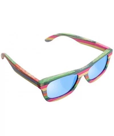 Bamboo Sunglasses Polarized Women Lightweight Colorful Wood Sunglasses that Floating Outdoor - Blue - C118544RARR $23.30 Wayf...