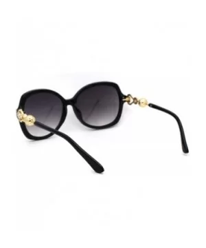 Womens Rhinestone Bling Jewelry Hinge Butterfly Sunglasses - Black Gold Smoke - CL18YK987N6 $9.20 Butterfly