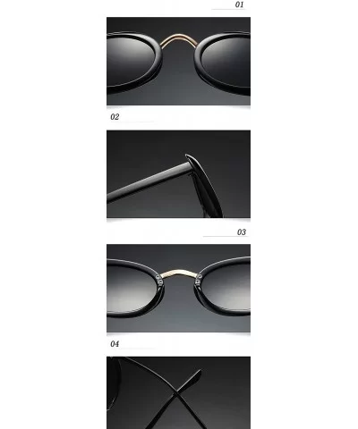 Eyewear Oval Retro Vintage Sunglasses Clout Goggles Fashion Shades - C2 - C318CG9MM8G $18.54 Square