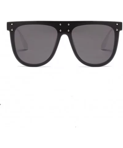 Women's Oversized Square Sunglasses Women's New Large Frame Sunglasses Pink Rivets - CN198QL9ILE $27.67 Oversized