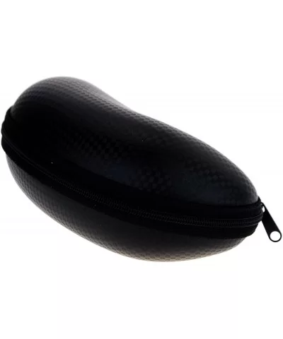 Zipper Sunglasses Case Peanut Hard Case for Glasses Black Carbon Fiber - C41876NY7OW $7.22 Oval