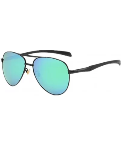 Men Driving Coating UV400 Mirror Polarized Sunglasses Sports Sun Glasses Eyewear - Green - C717YTIKKQE $8.67 Rimless