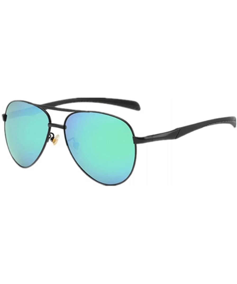 Men Driving Coating UV400 Mirror Polarized Sunglasses Sports Sun Glasses Eyewear - Green - C717YTIKKQE $8.67 Rimless