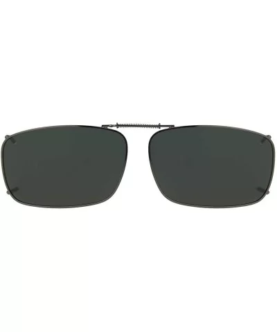 Solar Shield-19 Rec Rectangular Clip On Sunglasses - Gray - C711OMP4RJB $7.95 Shield