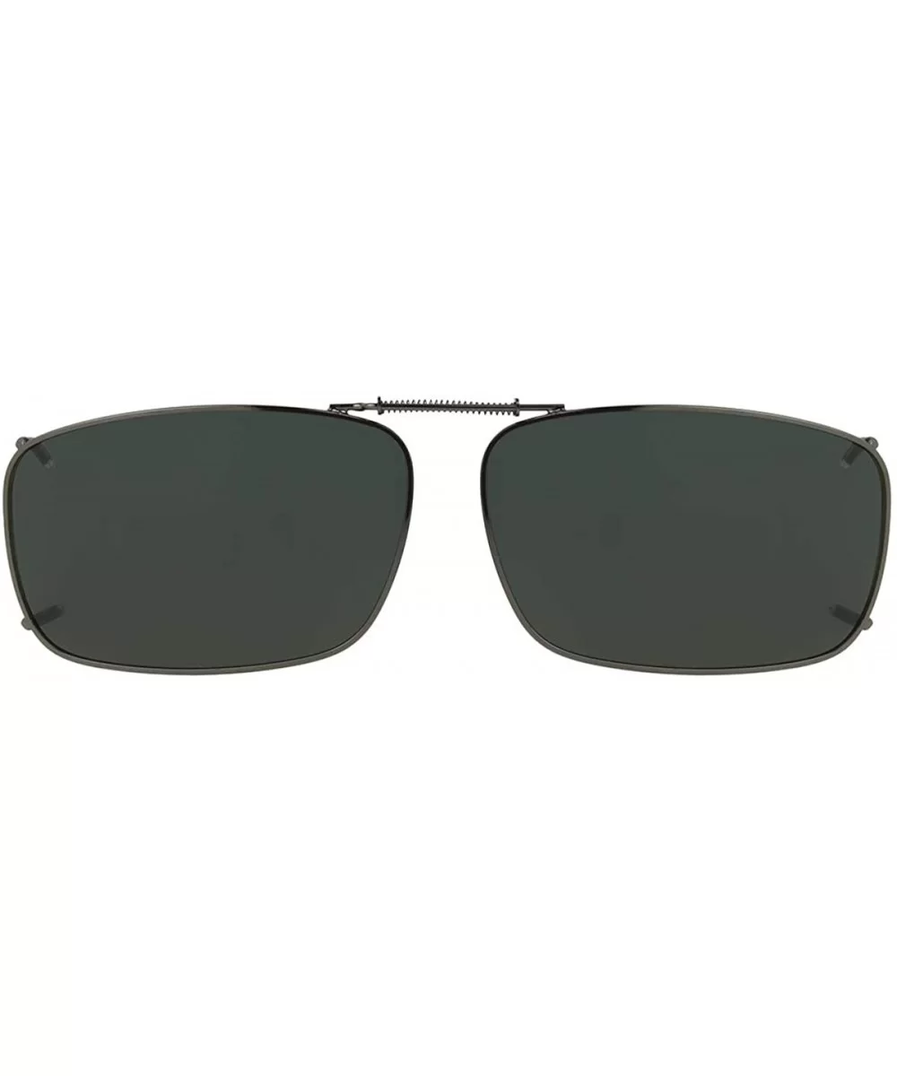 Solar Shield-19 Rec Rectangular Clip On Sunglasses - Gray - C711OMP4RJB $7.95 Shield