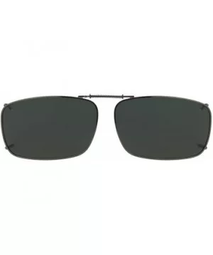 Solar Shield-19 Rec Rectangular Clip On Sunglasses - Gray - C711OMP4RJB $7.95 Shield