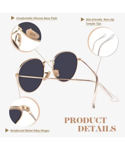 Classic Semi Rimless Half Frame Polarized Sunglasses for Men Women UV400 - 3 Gold Frame / Brown Lens - C118T83SZRA $11.33 Oval