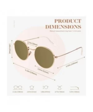 Classic Semi Rimless Half Frame Polarized Sunglasses for Men Women UV400 - 3 Gold Frame / Brown Lens - C118T83SZRA $11.33 Oval