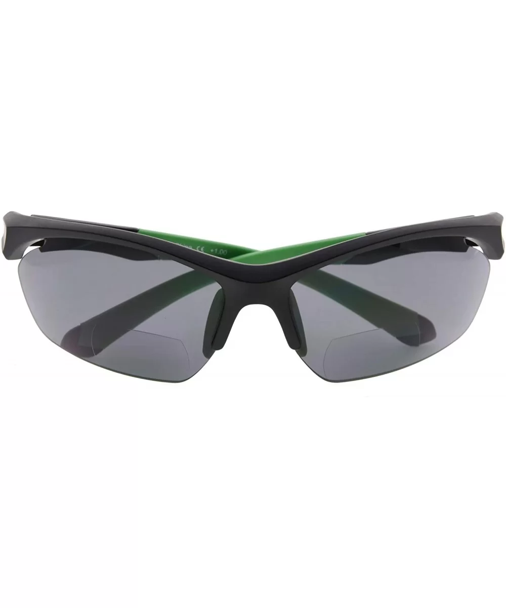 Retro Mens Womens Sports Half-Rimless Bifocal Sunglasses Black Frame/Green Arm+1.75 - Black Frame/Green Arm - CE189X5NR8L $15...