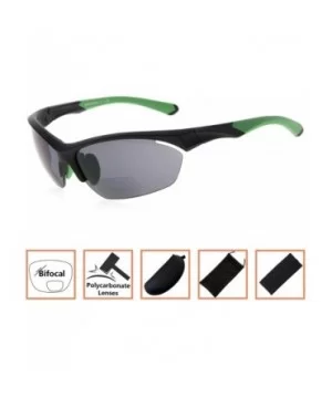 Retro Mens Womens Sports Half-Rimless Bifocal Sunglasses Black Frame/Green Arm+1.75 - Black Frame/Green Arm - CE189X5NR8L $15...