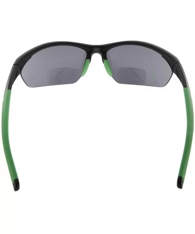 Retro Mens Womens Sports Half-Rimless Bifocal Sunglasses Black Frame/Green Arm+1.75 - Black Frame/Green Arm - CE189X5NR8L $15...