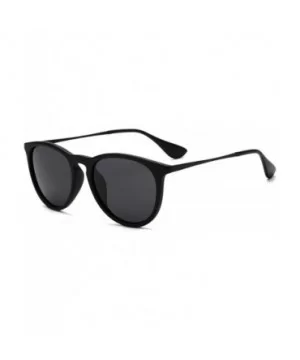 Polarized Sunglasses for Women Classic Round UV Protection Sun Glasses 8071 - Black - CY193E3SKLA $6.08 Round